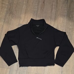 Athleta Black Quarter-Zip Pullover